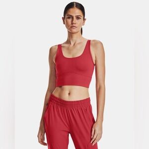 Under Armour Women’s Red Meridian Fitted Crop Tank Small
